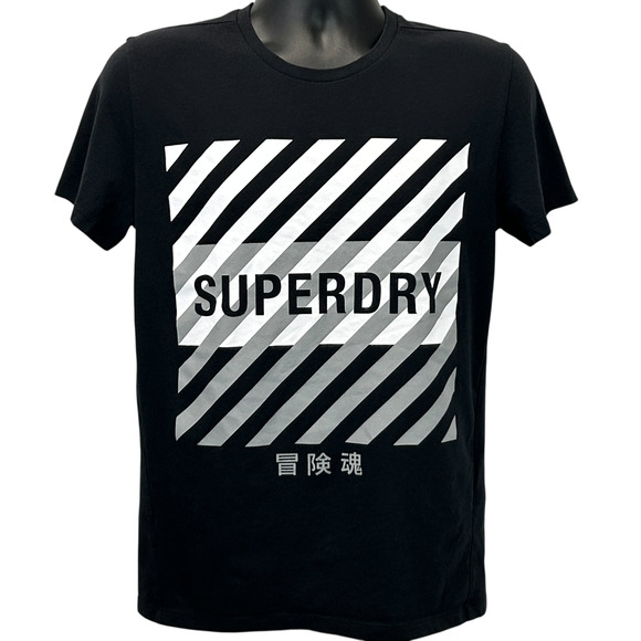 SuperDry Training Core Sport T Shirt Mens M Medium Black Streetwear MS310184A - Picture 1 of 5